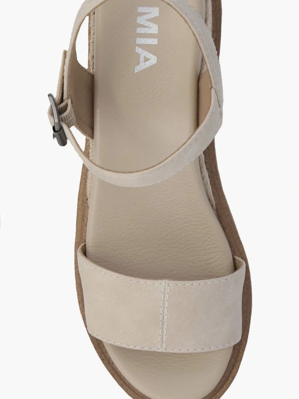 MIA Beige Platform Wedge Sandals